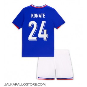 Ranska Ibrahima Konate #24 Kotipaita Lapsille EM-Kisat 2024 Lyhythihainen (+ shortsit)